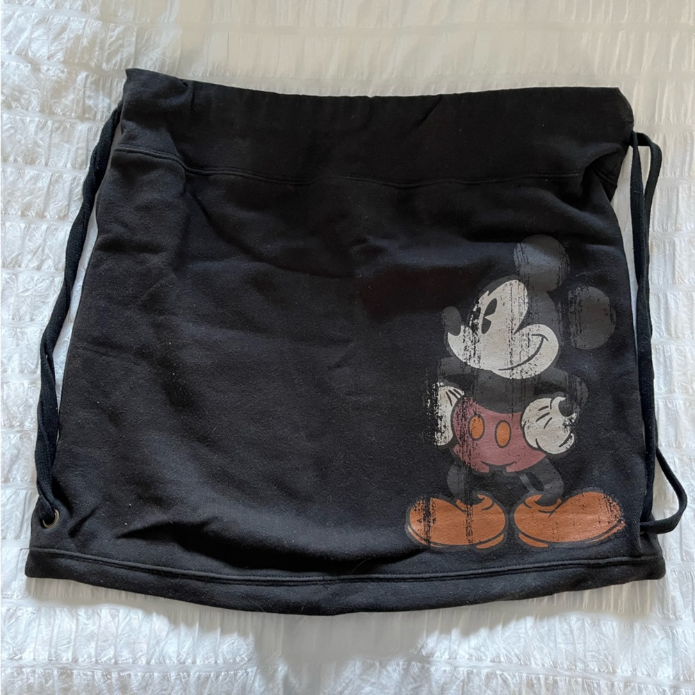 Black Mickey Mouse Drawstring Backpack - image 1